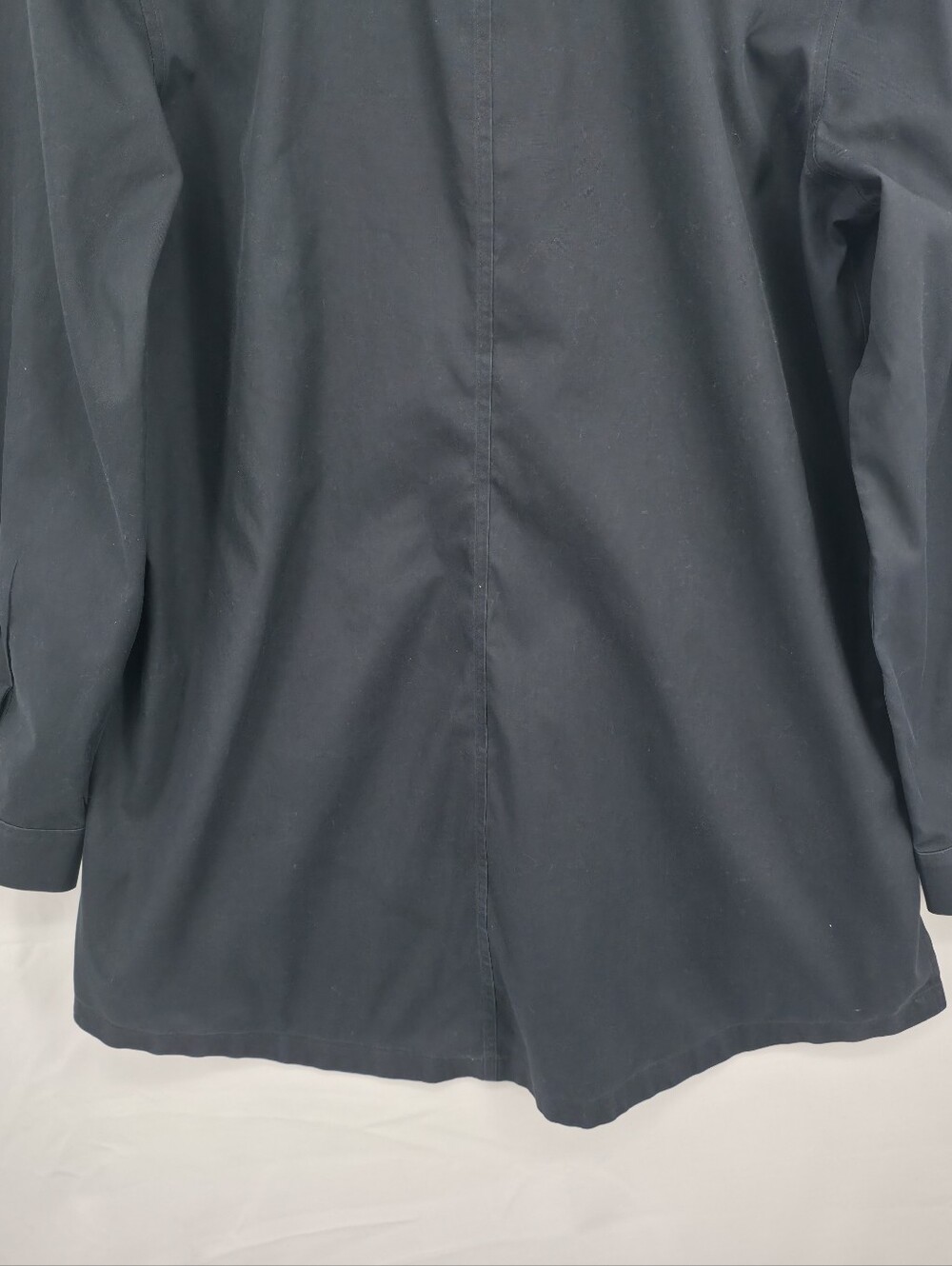 Chico's No Iron Black 100% Cotton Hidden Button Tunic Blouse Large Size 2 - Picture 7 of 9